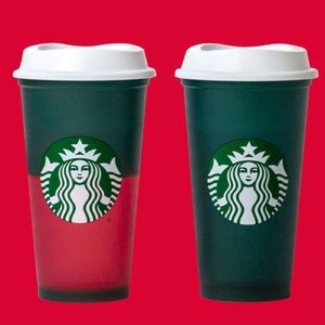 New Starbucks Green to Red Colour Changing Hot Cup